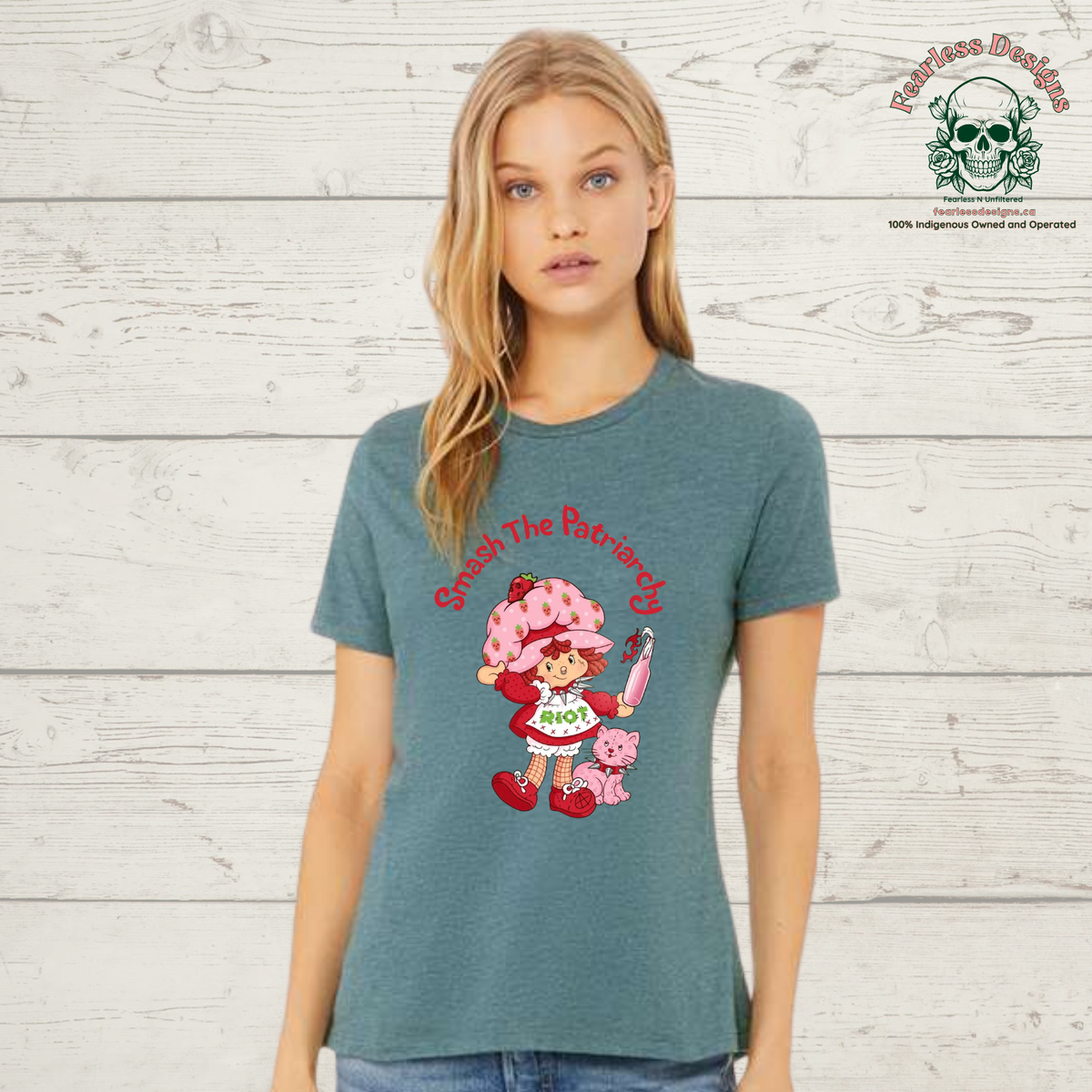 Strawberry Shortcake Smash the Patriarchy ladies tshirt