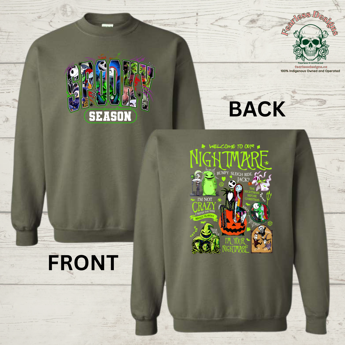 Nightmare Spooky Season unisex crewneck sweater