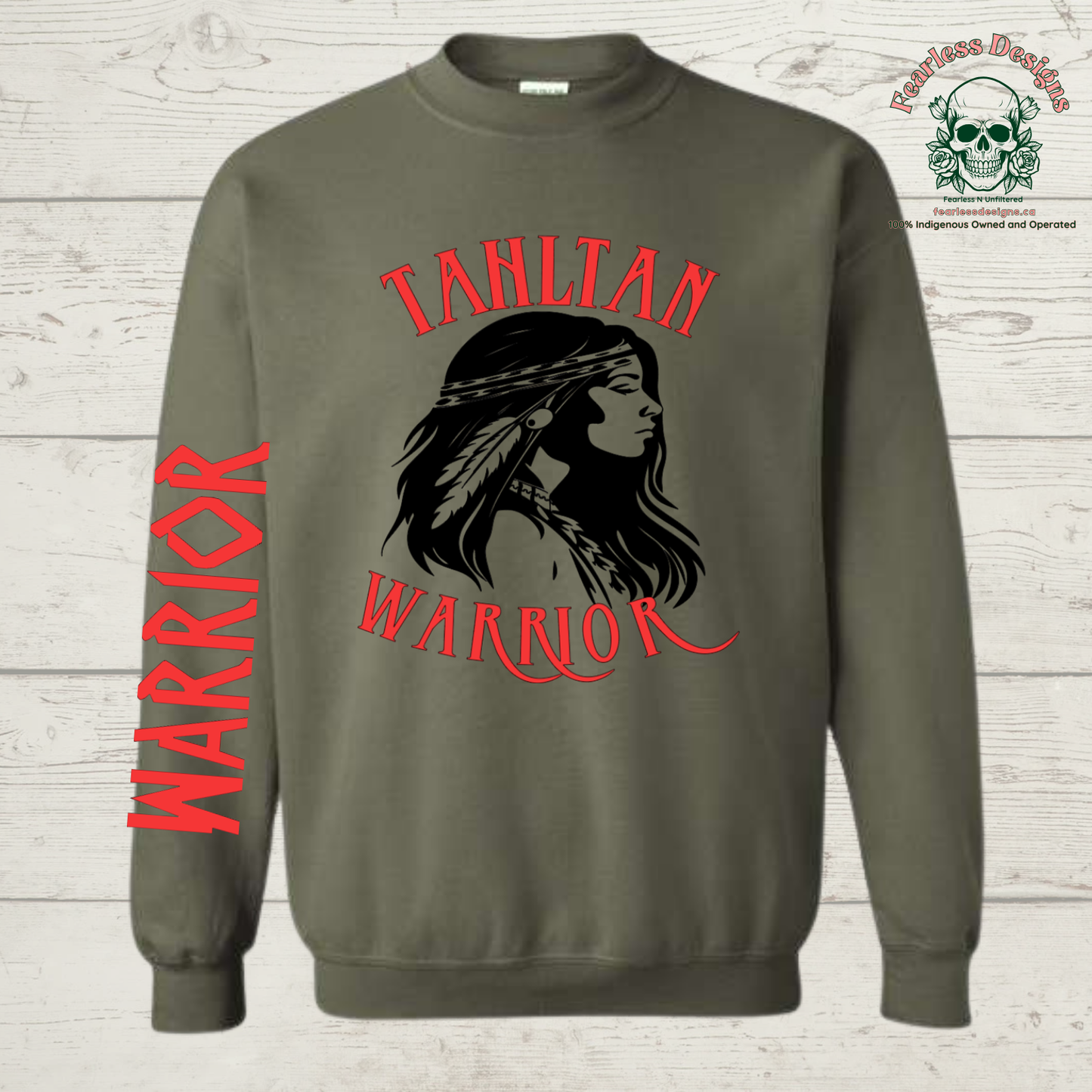 Tahltan Woman Warrior Crewneck Sweater