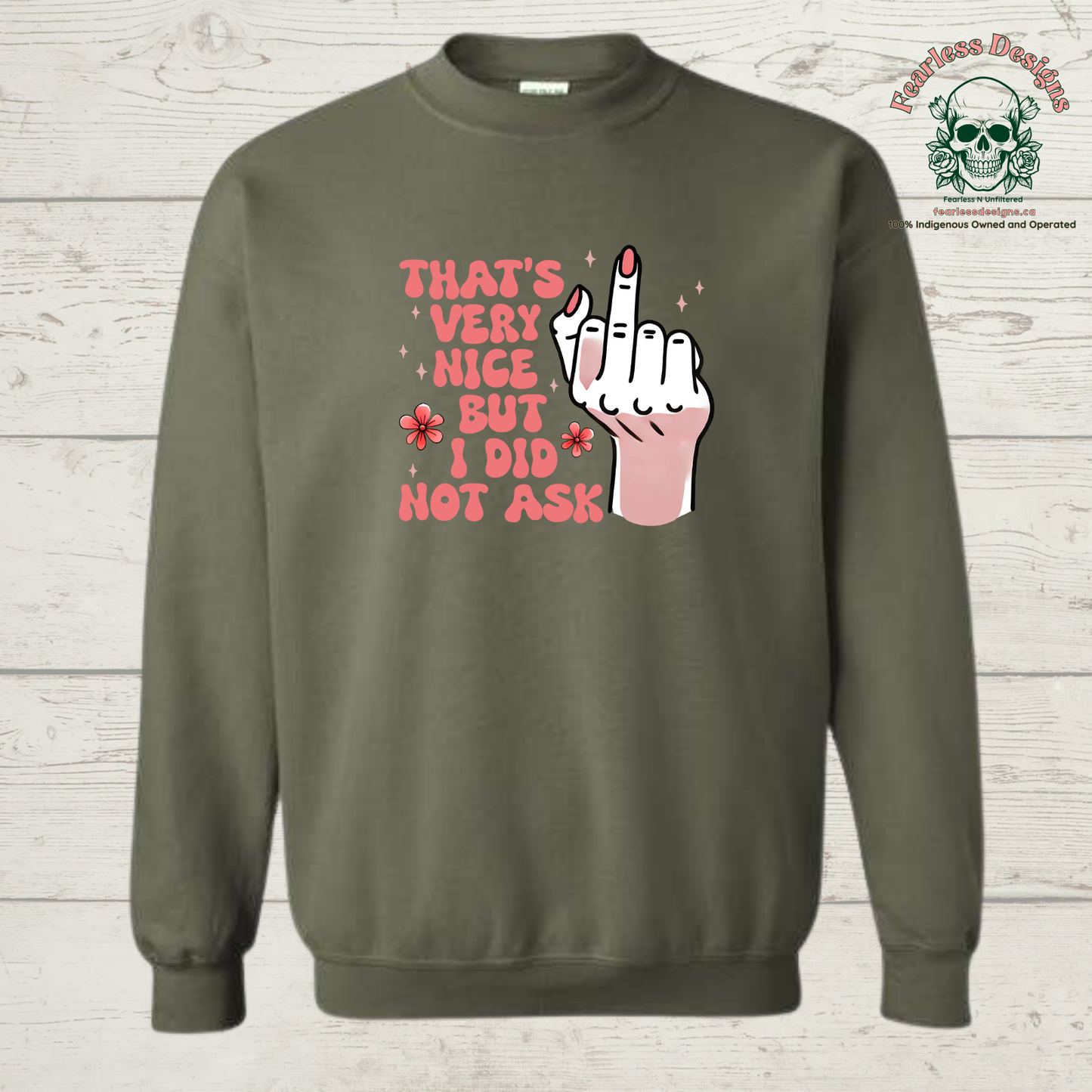 That's Very Nice But I Did Not Ask Crewneck Sweater