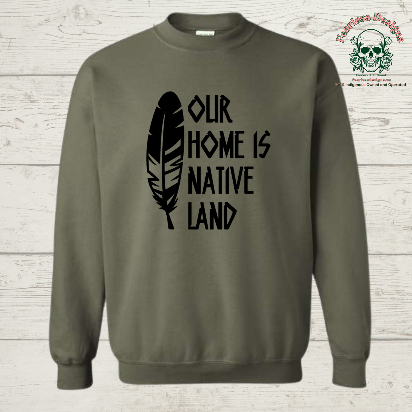 Our Home is Native Land Crewneck Sweater