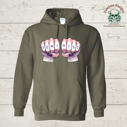 FEMINIST with Fist Hoodie