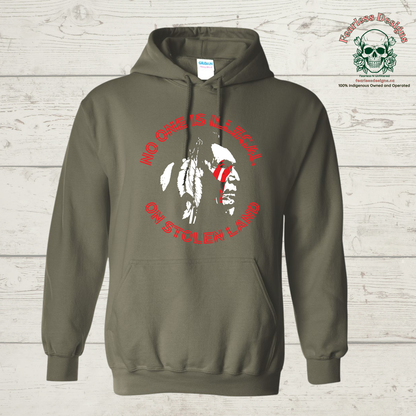 No One is Illegal on Stolen Land Hoodie
