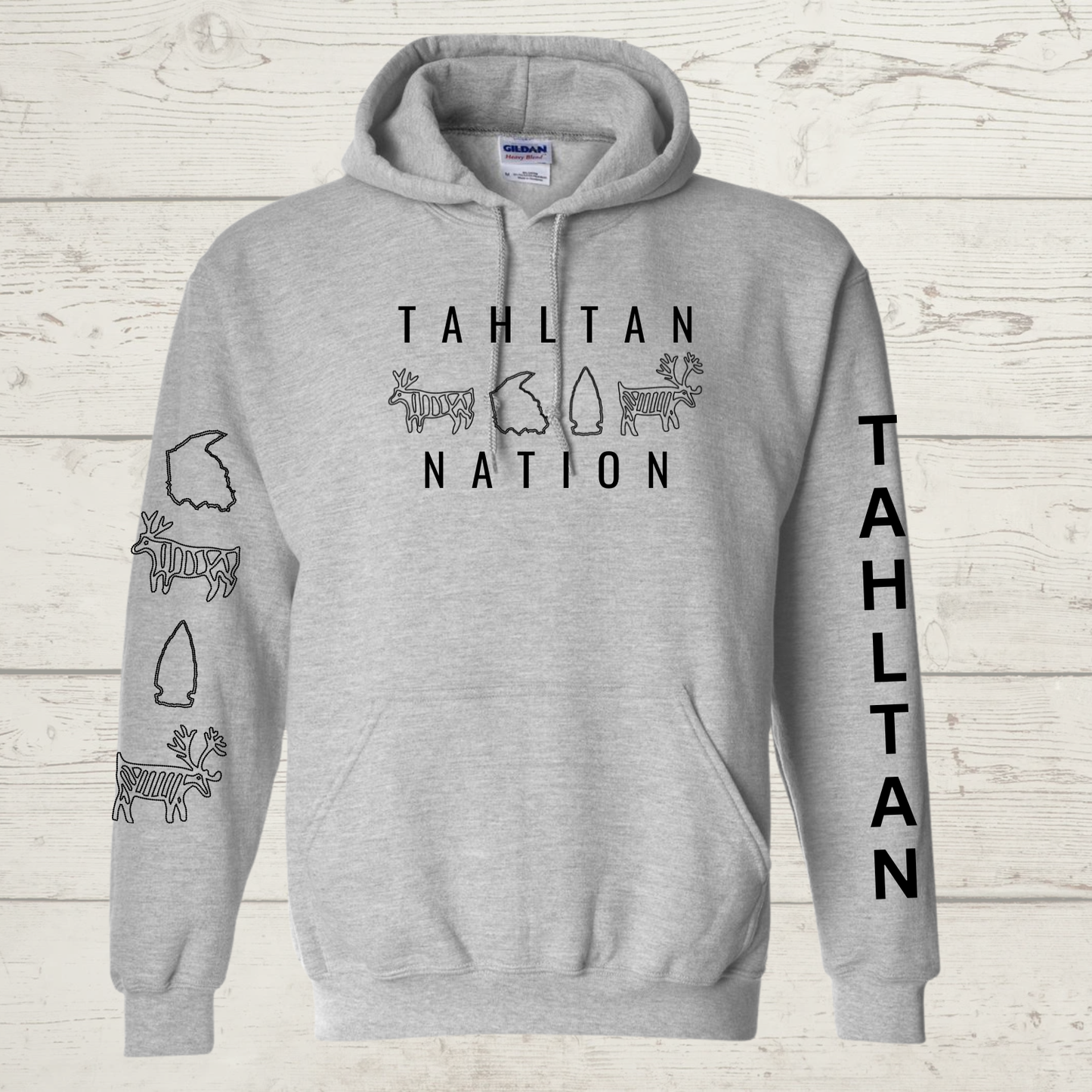 Tahltan Nation with traditional shapes