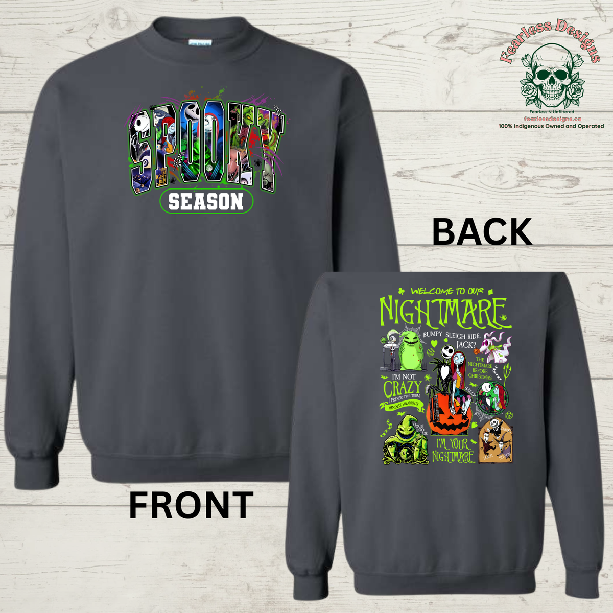 Nightmare Spooky Season unisex crewneck sweater