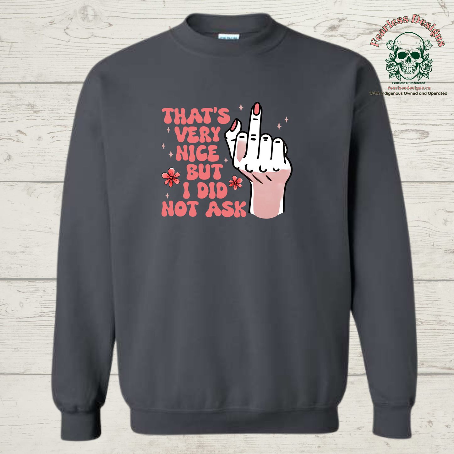 That's Very Nice But I Did Not Ask Crewneck Sweater