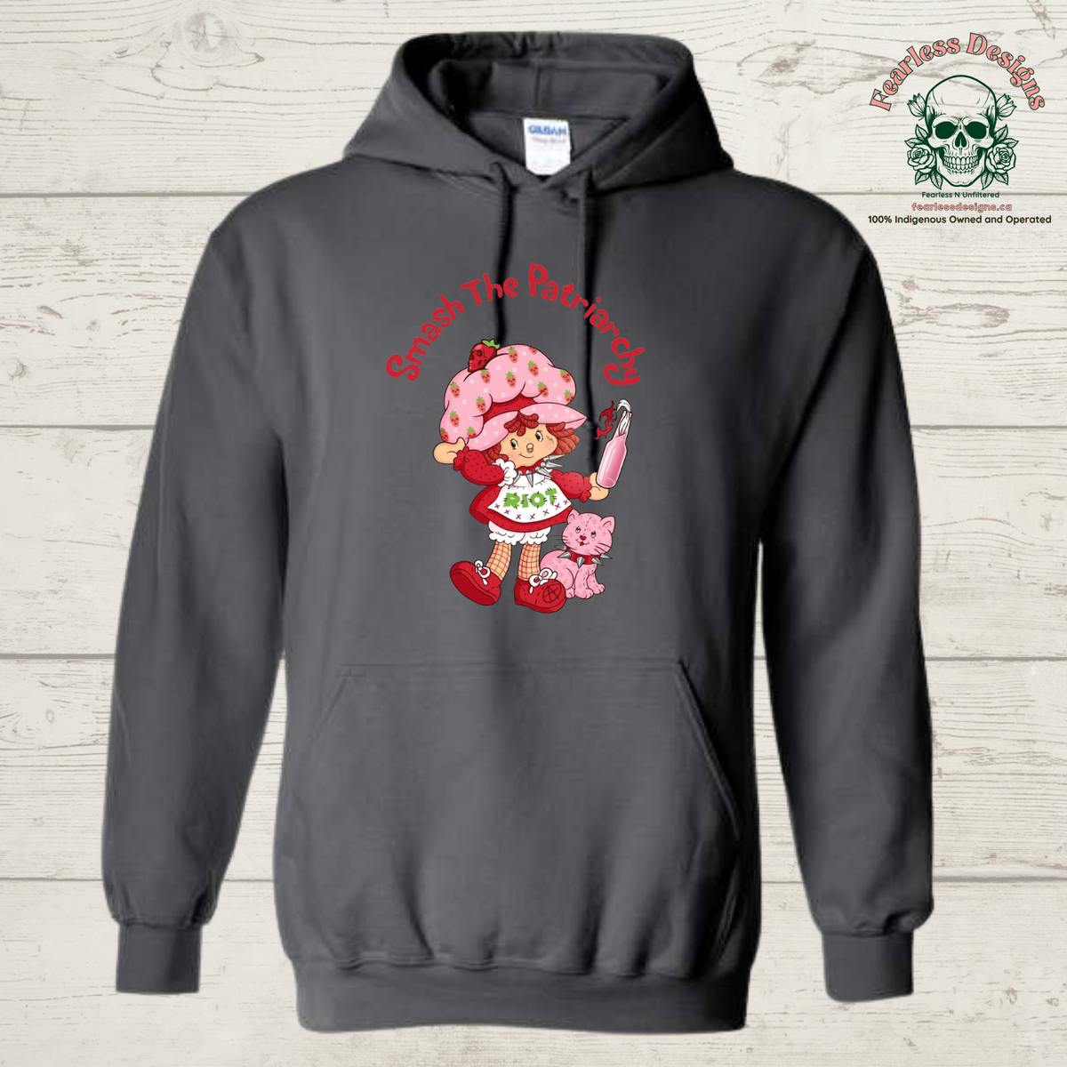 Strawberry Shortcake Smash the Patriarchy hoodie