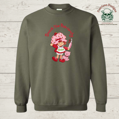 Strawberry Shortcake Smash the Patriarchy crewneck sweater