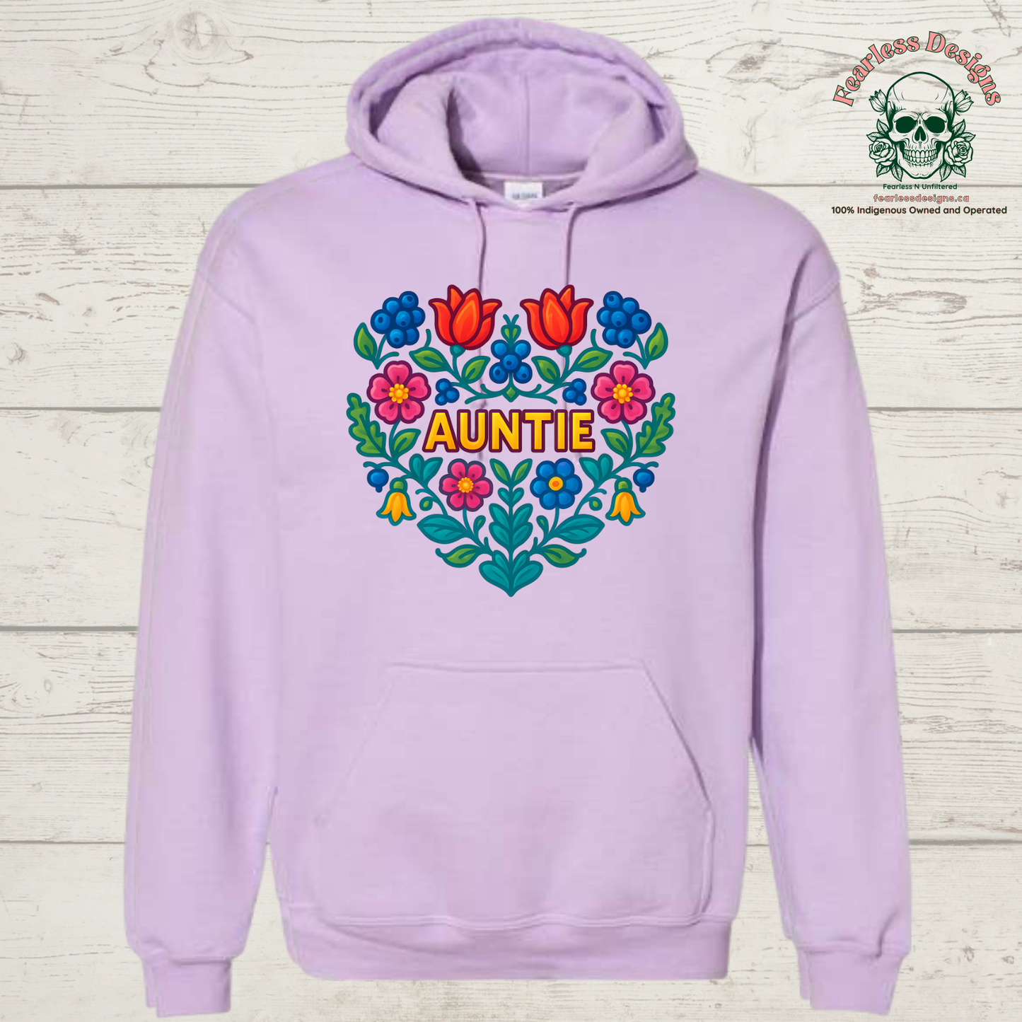 Flowered Auntie hoodie