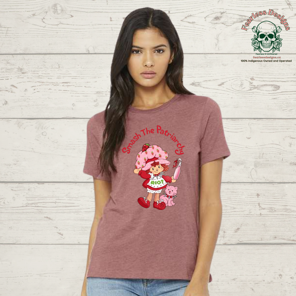 Strawberry Shortcake Smash the Patriarchy ladies tshirt