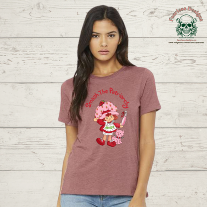 Strawberry Shortcake Smash the Patriarchy ladies tshirt
