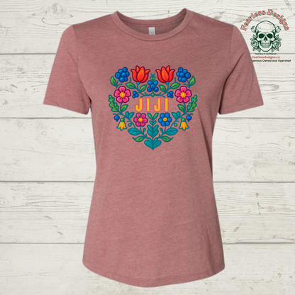 Flowered Jiji ladies tshirt