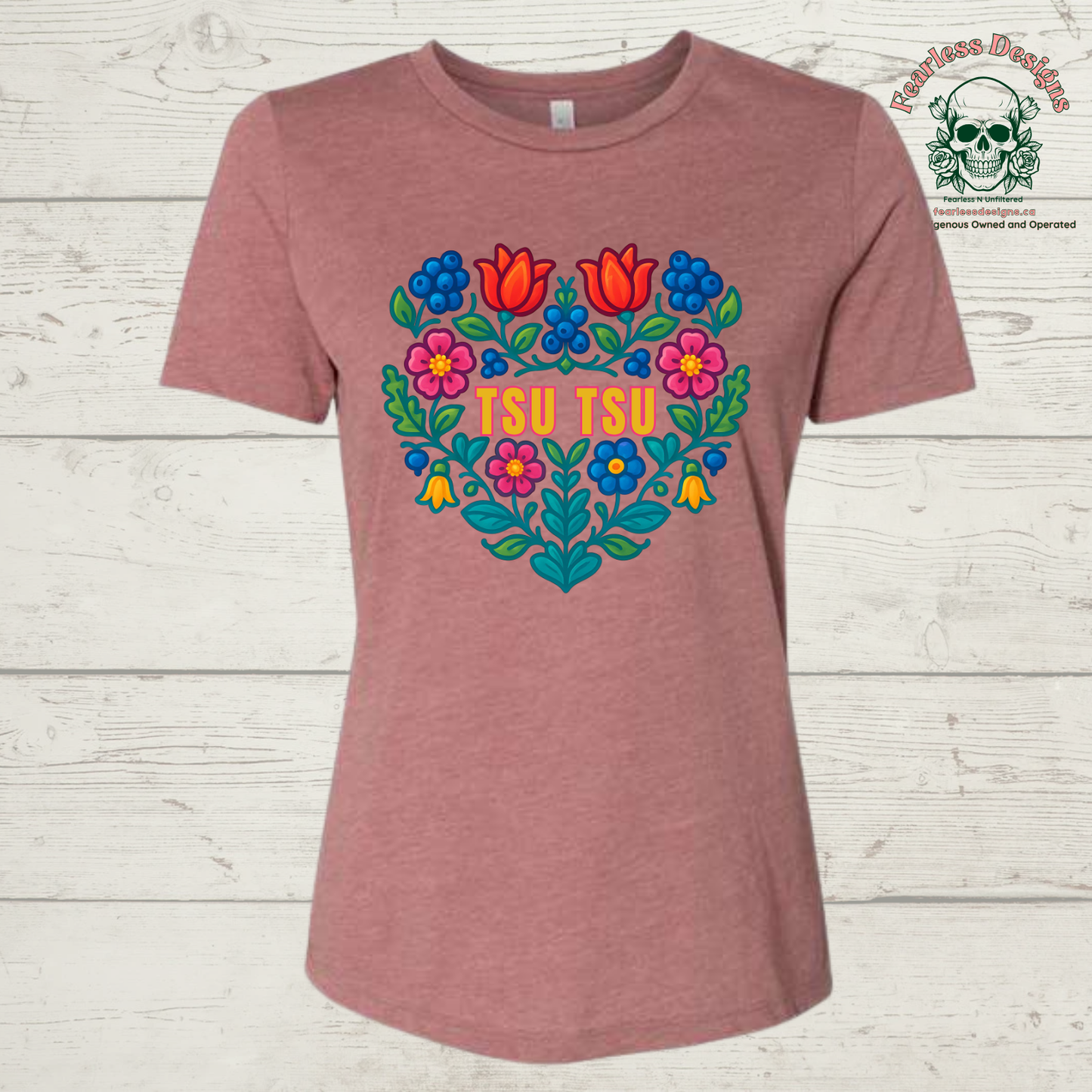 Flowered Tsu Tsu ladies tshirt