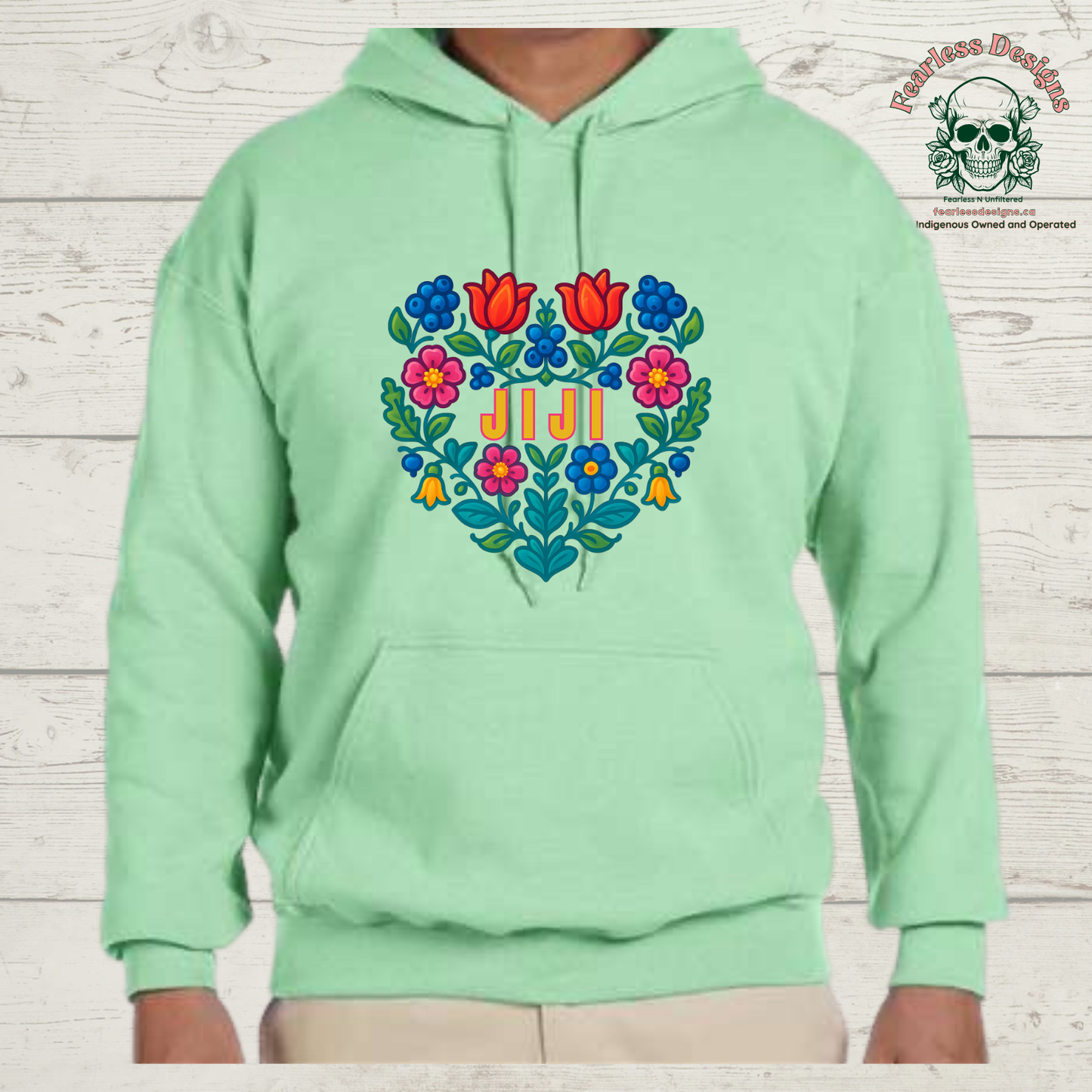 Flowered Jiji hoodie
