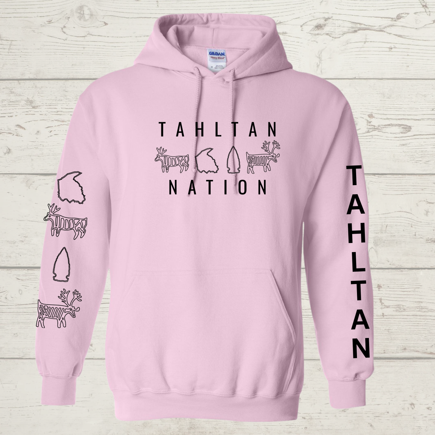 Tahltan Nation with traditional shapes