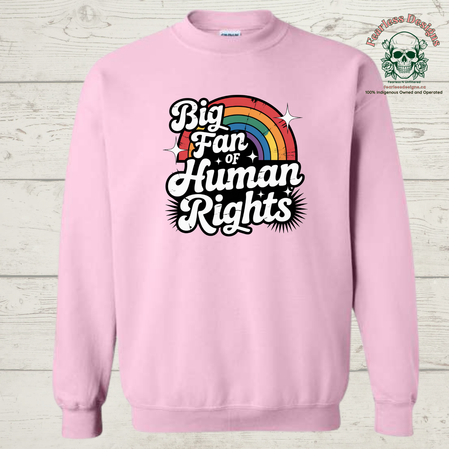 Big Fan of Human Rights Crewneck Sweater