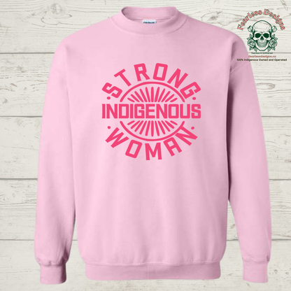 Strong Indigenous Woman Crewneck Sweater