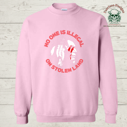 No One is Illegal on Stolen Land Crewneck Sweater