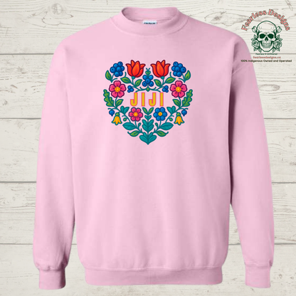 Flowered Jiji crewneck sweater