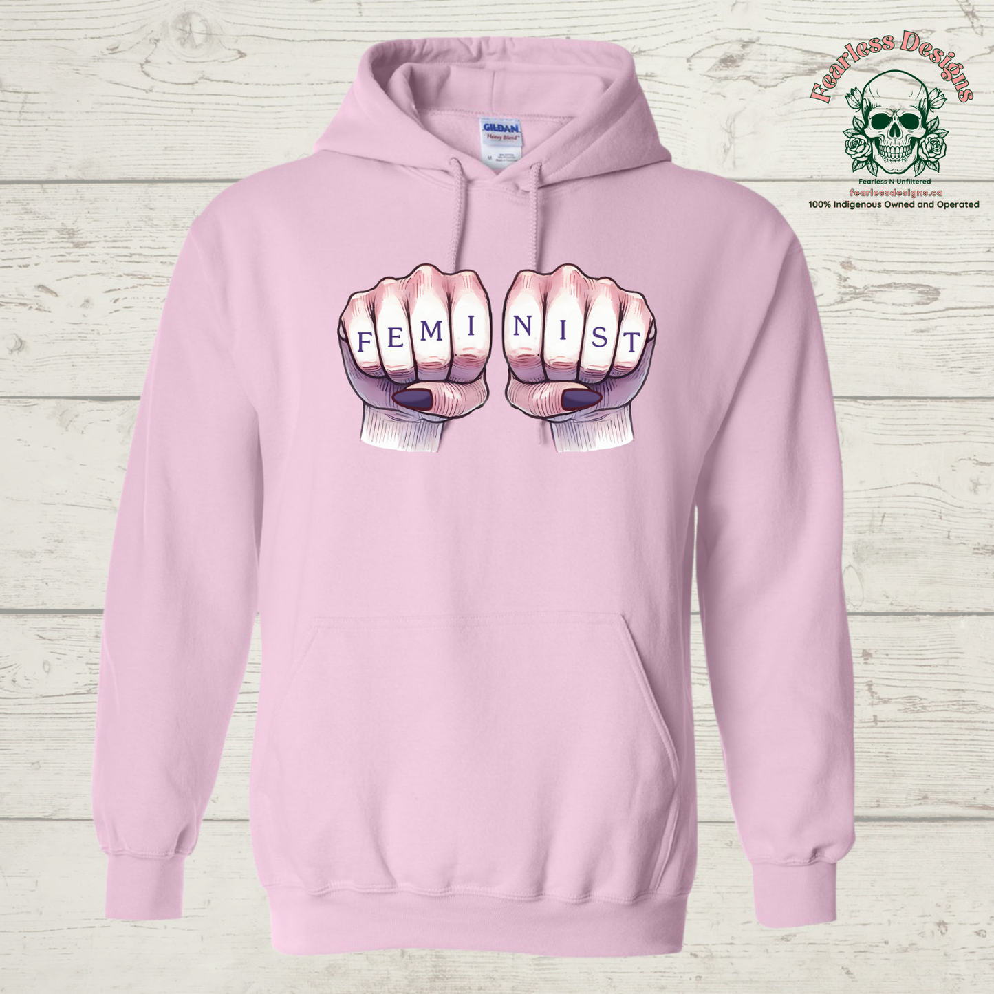 FEMINIST with Fist Hoodie