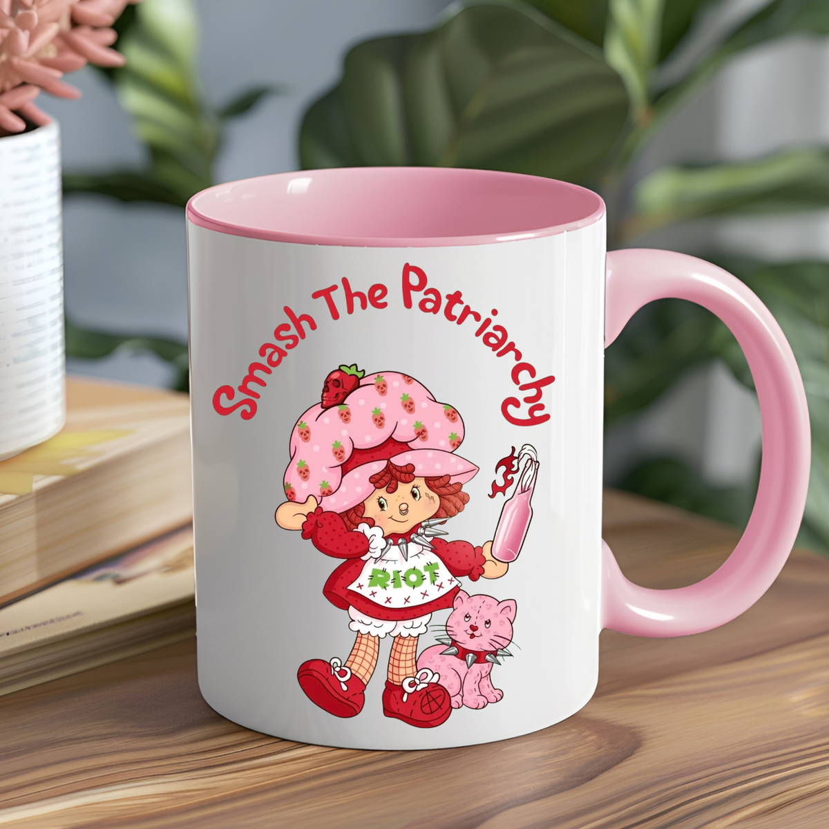 Strawberry Shortcake Smash the Patriarchy 15oz ceramic mug