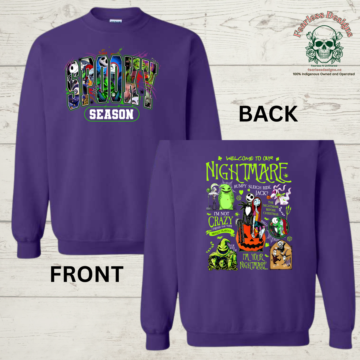 Nightmare Spooky Season unisex crewneck sweater