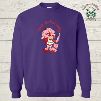 Strawberry Shortcake Smash the Patriarchy crewneck sweater