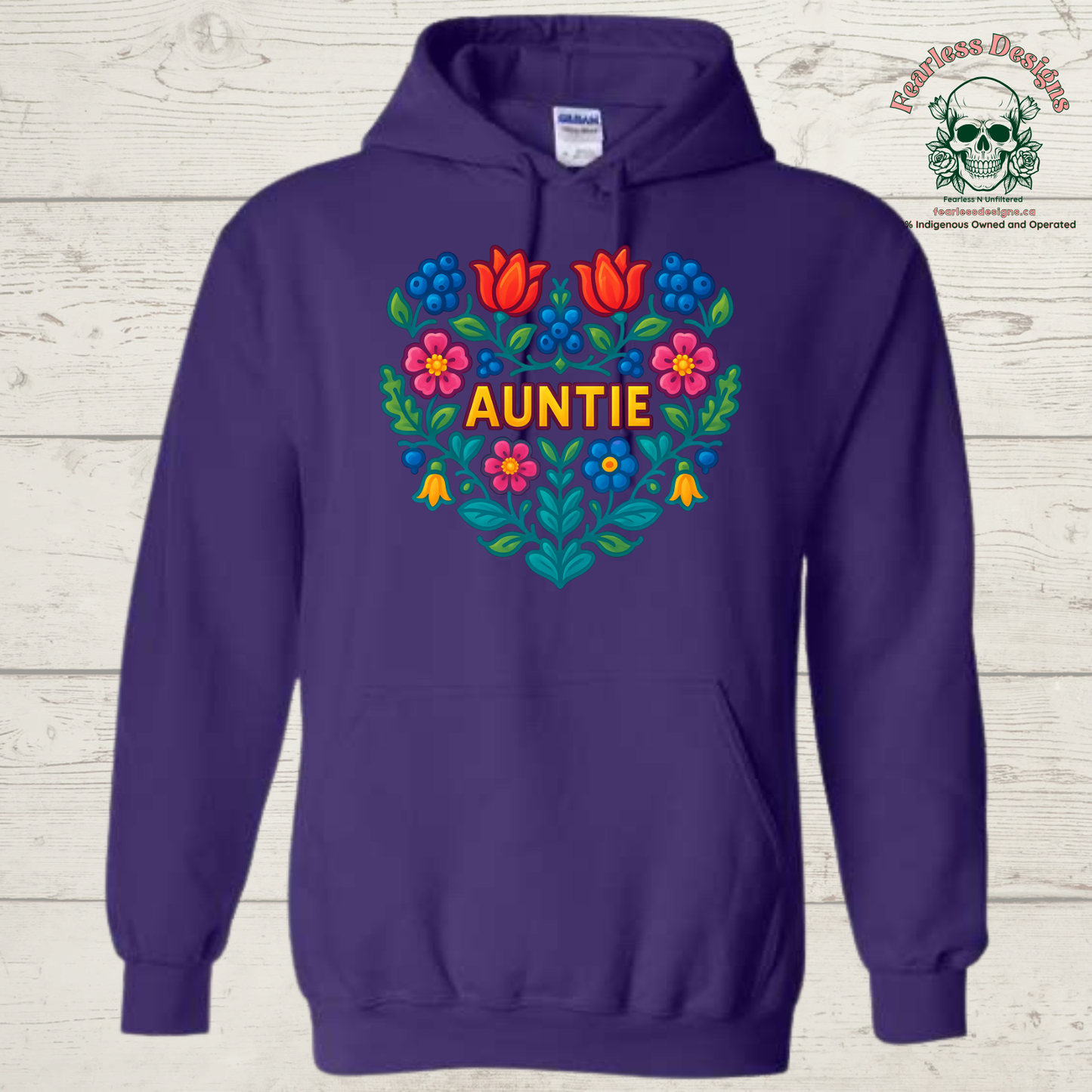 Flowered Auntie hoodie