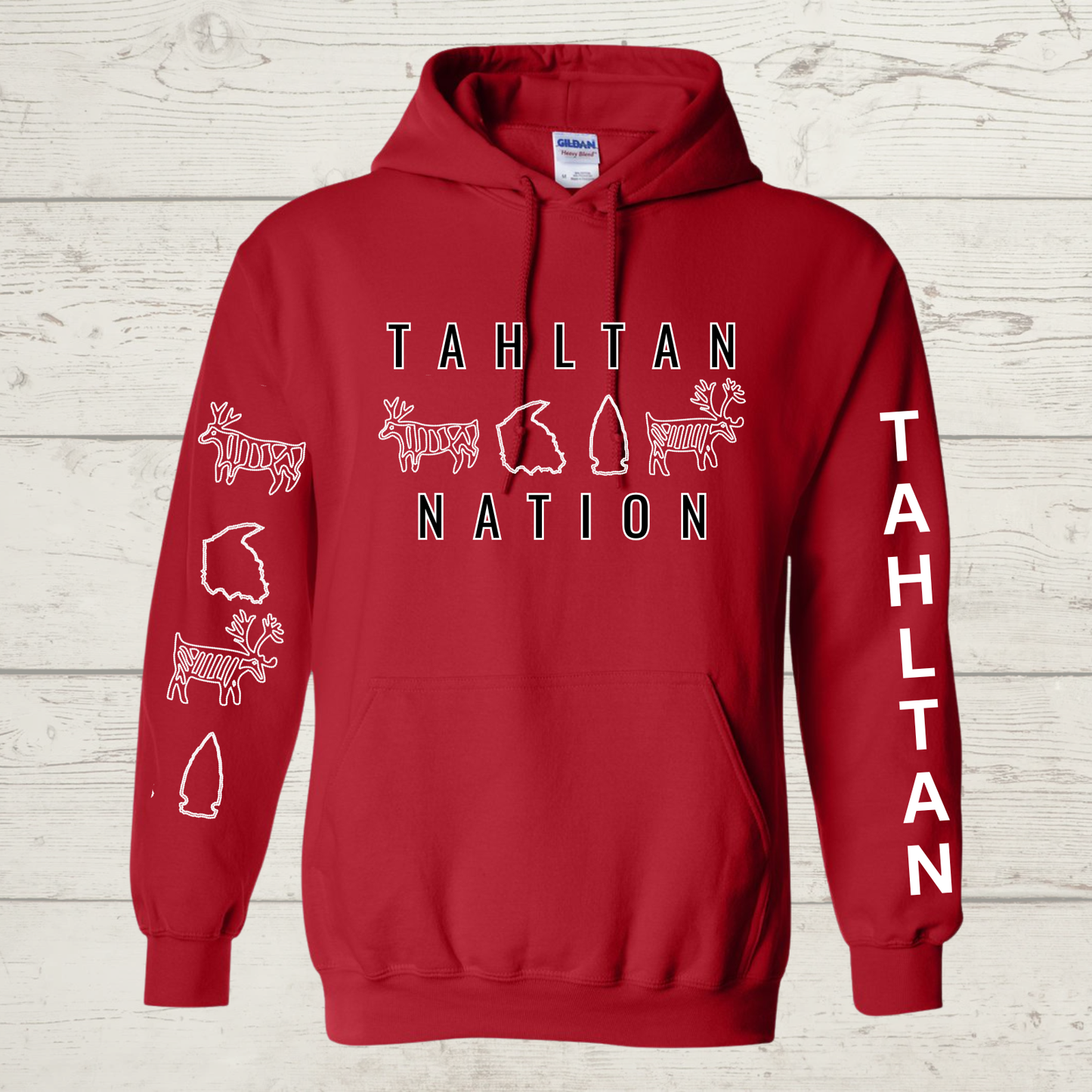 Tahltan Nation with traditional shapes