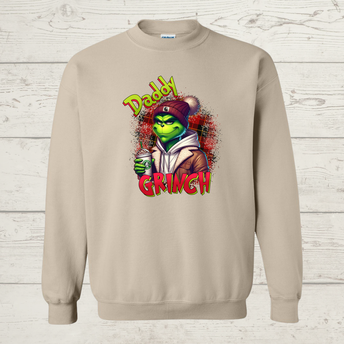 Mean Green Daddy with coffee