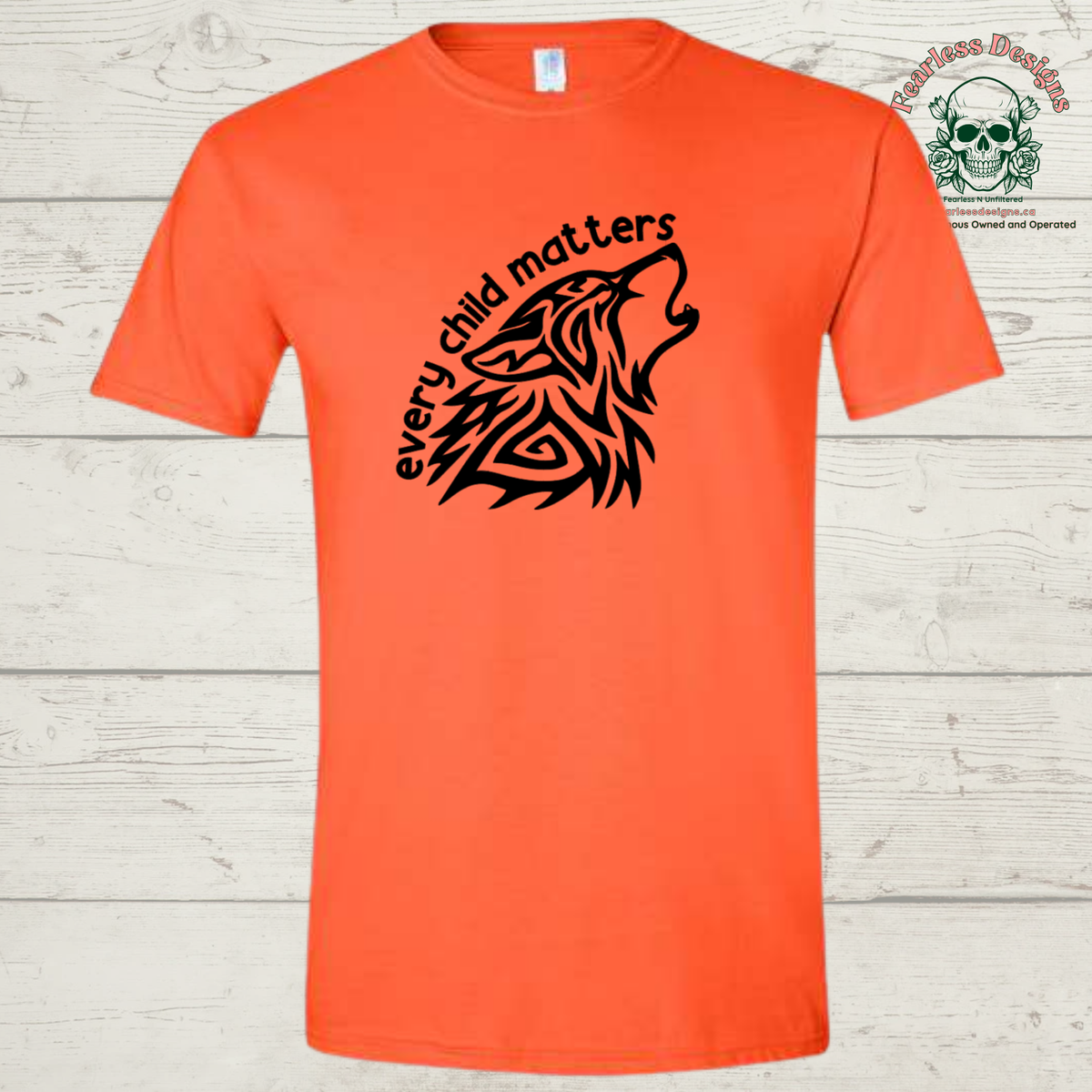 Wolf Every Child Matters unisex tshirt