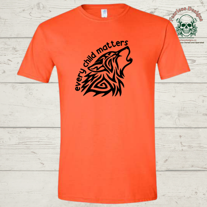 Wolf Every Child Matters unisex tshirt