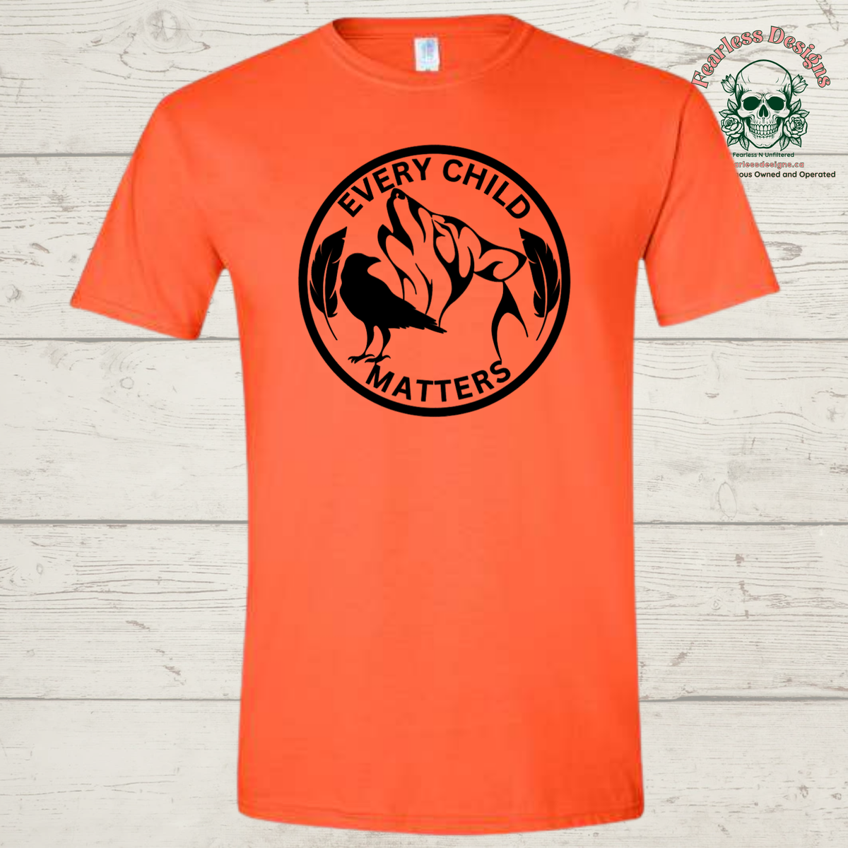 Wolf and crow Every Child Matters unisex tshirt